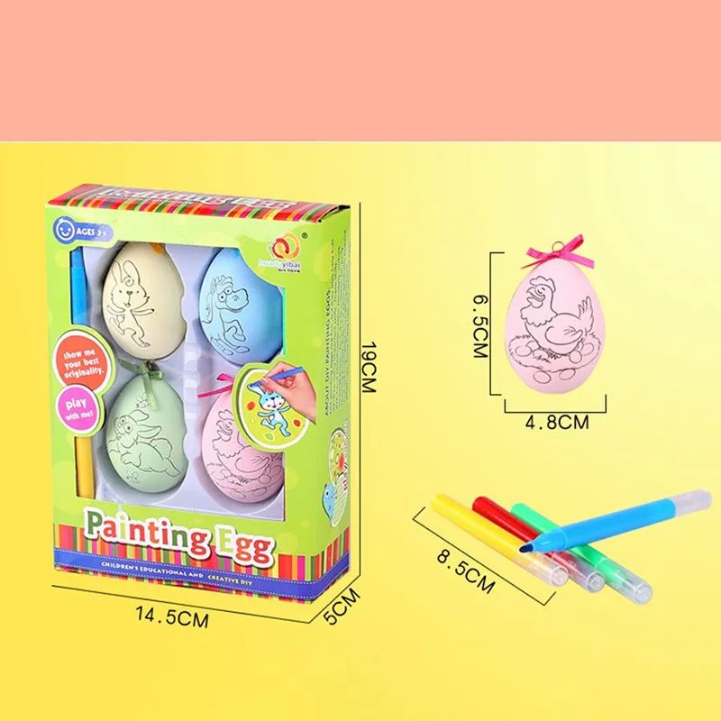 Orbita Easter DIY ручная роспись цвет ing пасхальное яйцо ручная работа мультфильм ручная окрашенная яичная скорлупа игрушка узор цвет случайный