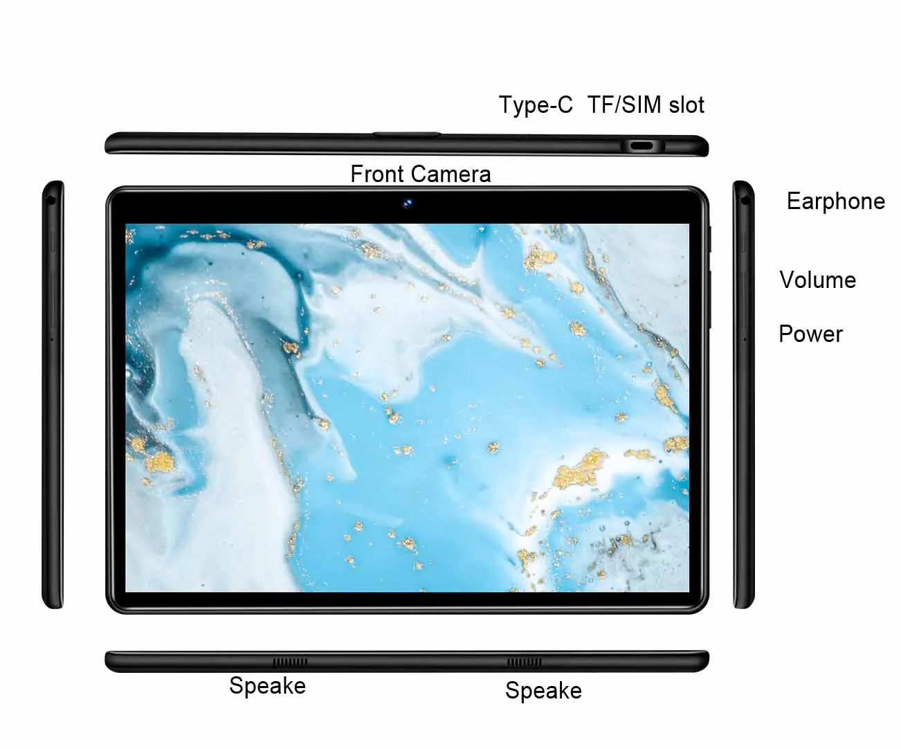 BDF 10.1 Inch Android 10.0 Tablet - Octa Core, 3GB RAM, 32GB ROM, Phone Calls, 4G LTE Network, Google Play, GPS, WiFi, Bluetooth, Pad Pro Tablet Description Image.This Product Can Be Found With The Tag Names Computer Office, Tablet pc, Tablets