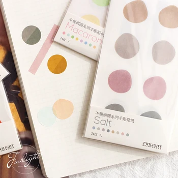 

3 Pcs/set Basic Irregular Geometric Stickers Pure Color Dots Stickers Scrapbooking Decorative Buller Journal for Stationery
