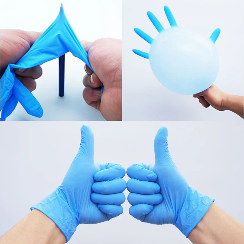 100pcs Disposable Gloves Nitrile Rubber Gloves Latex For Home Food Laboratory Cleaning Rubber Gloves Multifunctional Home Tools