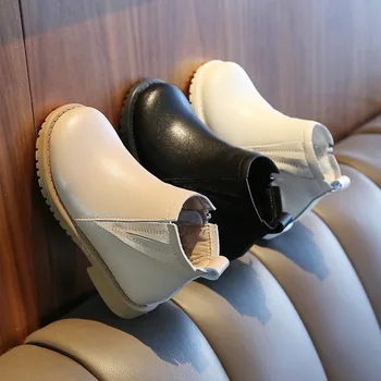 

Girls Short Ankle Boots 2020 New Autumn Children Winter Warm Shoes Martin Boots Genuine Leather Waterproof Shoes Solid Footwear