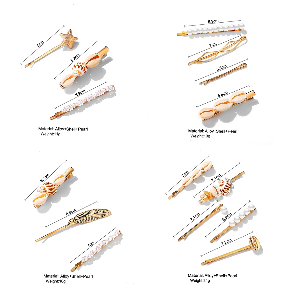 ZHOUYANG набор заколок для женщин в богемном стиле ретро имитация жемчуга в виде ракушки металлическая Шпилька Набор модное ювелирное изделие KAF193 удивительная цена