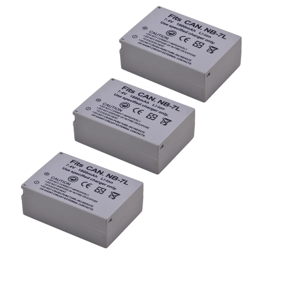 1800Mah Nb-7L Nb7L Nb 7L Batteria Di Ricambio Agli Ioni Di Litio Per Canon Powershot G10 G11 G12 Sx30 Sx30Is Cb-2Lz