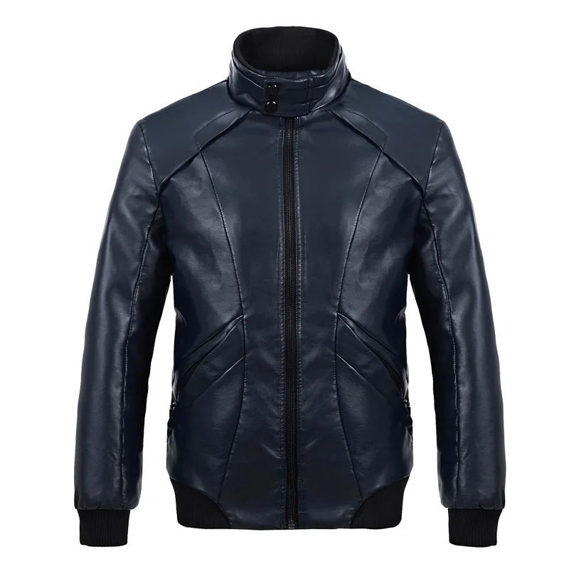 

Autumn New Style MEN'S Leather Coat Korean-style Slim Fit Stand Collar Thin PU Leather Motorcycle Jacket Fashion MEN'S Coat