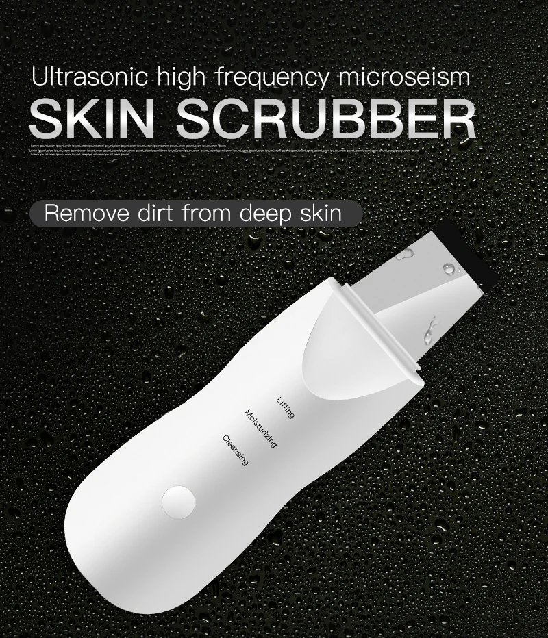 Ultrasonic Facial Skin Cleaning Device Scrubber USB Pore Cleanser Exfoliator 4 Modes Anion Machine for Care | Красота и здоровье