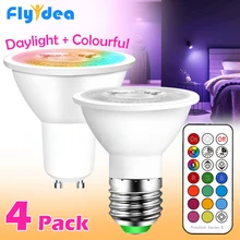 Gu10 conduziu a lâmpada e27 luz inteligente bulbo cor spotlight neon sinal rgb fita com controlador lightlightlightlighting cob 220v 110v pode ser escurecido luz da noite
