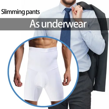 

Men Tummy Control Shorts High Waist Slimming Underwear Body Shaper Seamless Belly Girdle Boxer Briefs Abdomen Control Pants
