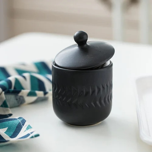 Nordic black ceramic bathroom accessories Washing set hotel Household soap dispenser Toothbrush holder soap dish mx6171609 - Цвет: Cotton swabs tank