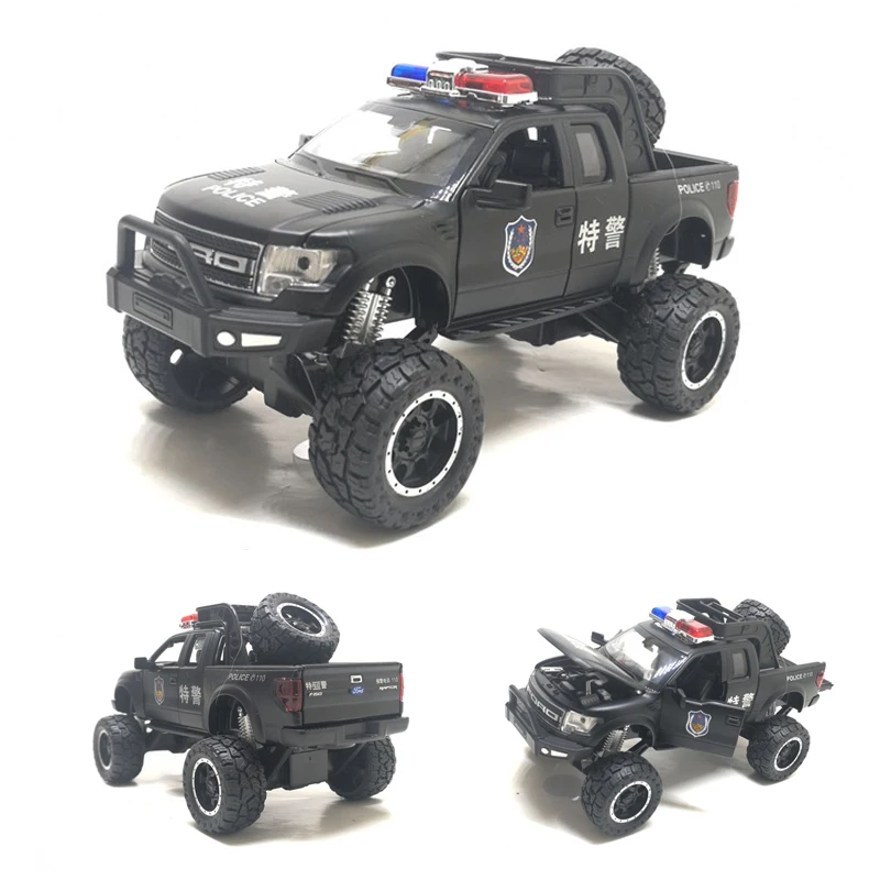 1:32 Raptor F150 пикапы металлические игрушечные машинки модель с музыкой мигающий Звук