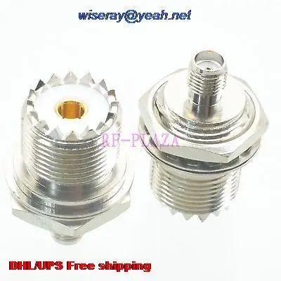 DHL/EMS 100 шт. адаптер UHF SO239 женский SMA для женщин Кабельный разъем с уплотнением РЧ коаксиальный с один год гарантии-a4