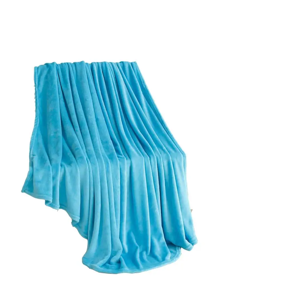 Blue Постельное белье, Коралловое Флисовое одеяло, однотонное, синее, полиэфирное, в клетку, простыня, одинарная, для кровати, для королевы, королевского размера, одеяло из искусственного меха, s на кровать - Цвет: Blue