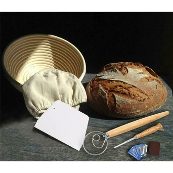 

Natural Rattan Fermentation Wicker Basket Country Baguette French Bread Mass Proofing Baskets Dough BasketsBread Baking Tool Kit