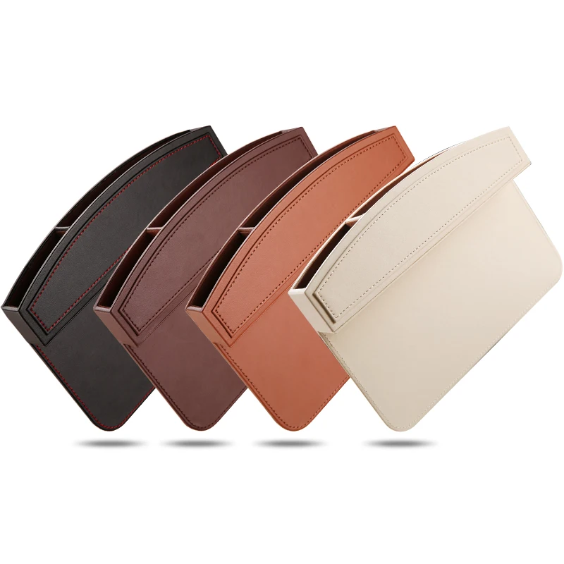 Universal Car Seat Crevice Storage Box PU Leather Seat Gap Slit Pocket Car Catcher Auto Organizer Storage Bag    Stowing Tidying