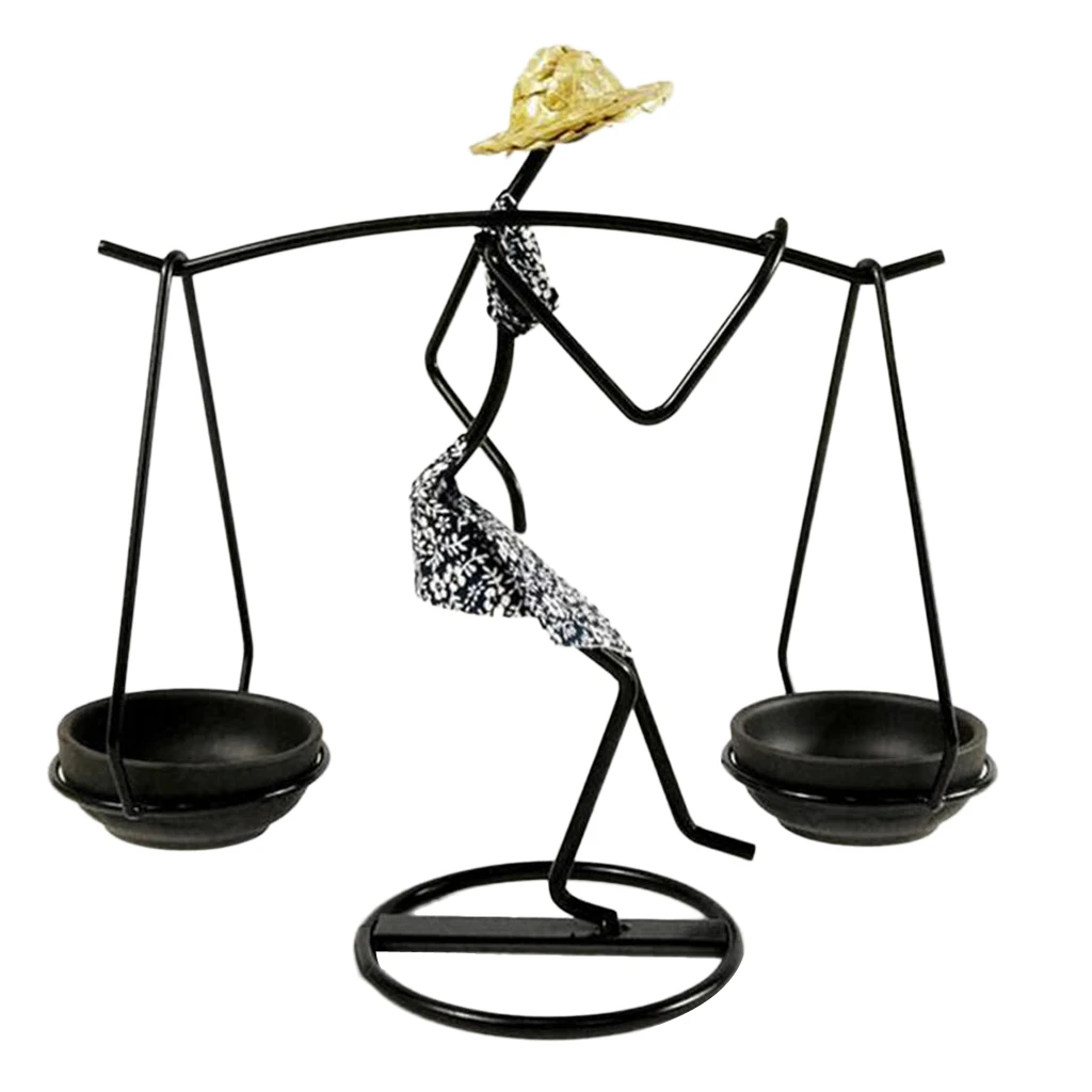 Candlestick Women Girl Geometry Wrought Iron Candlestick Candlestick Holder Home Accessories Ornaments
