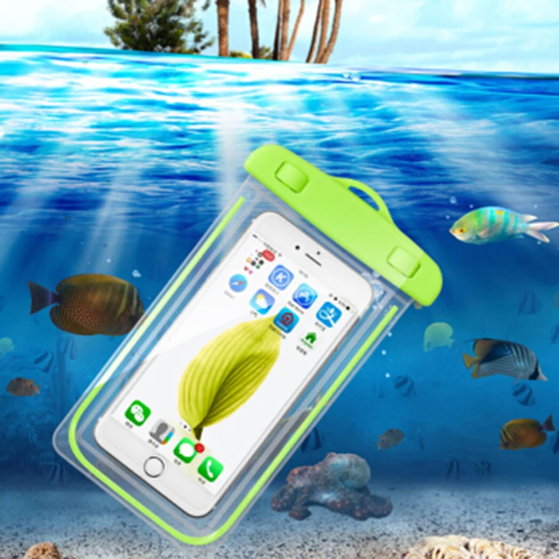 Wangcangli Универсальный Водонепроницаемый Чехол для телефона для плавания, флуоресцентный чехол для iPhone 7 plus для мобильного xiaomi, водонепроницаемый чехол s сумка
