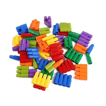 

Capsules Round Head Shape Plug-in Building Blocks Boy and Girl Creative Plastic Toy Building Block Set