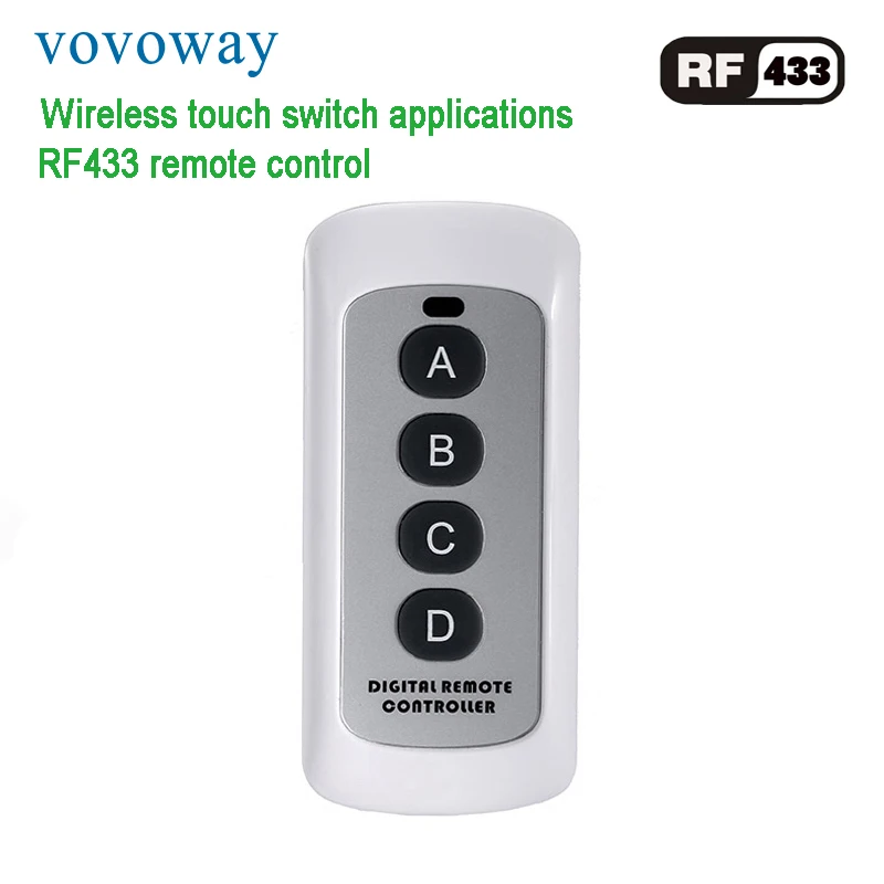 

RF 433MHZ wireless remote control,Touch switch RF433 remote control equipped