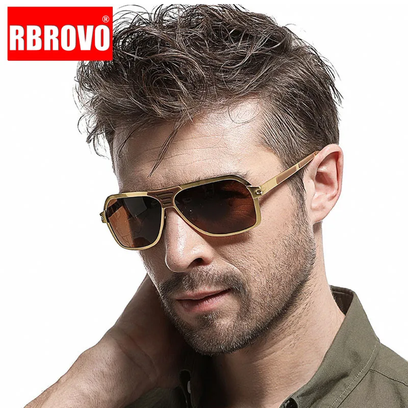 

RBROVO 2018 New Polarized Sunglasses Men High Quality Driving Goggles Male Outdoor Travel UV400 Lunette De Soleil Femme TR90