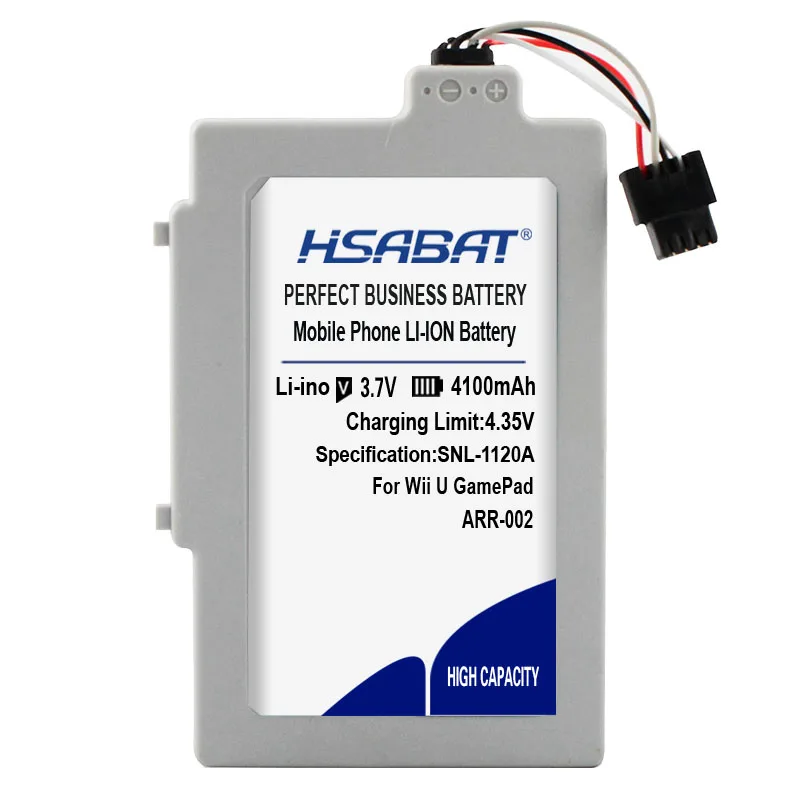 HSABAT 4100mAh аккумуляторная батарея для wii U GamePad ARR-002