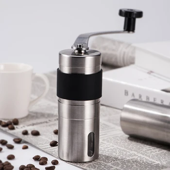 

Manual Coffee Grinder 304 Stainless Steel Adjustable Coffee Mill with Storage Rubber Loop Kitchen Tools coffee grinder electric