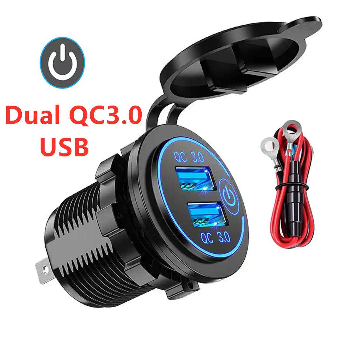 Qc3 0デュアルusb充電器ソケット高速充電ため電源コンセントアダプタ12v 24v車オートバイトラックrvボートバス シガレット ライター Aliexpress