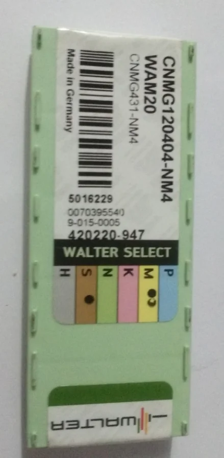 WALTER 10 шт карбидные вставки CNMG120404-NM4 WAM20