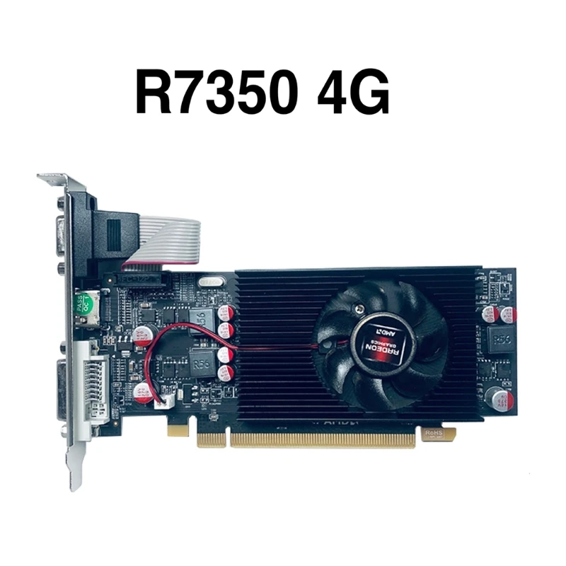 Portable R7 350 2GB / 4GB DDR5 128 Bit Directe Gaming Graphics Card PCI Express 3.0 with Cooling Fan for Computer Games 24BB latest gpu for pc Graphics Cards