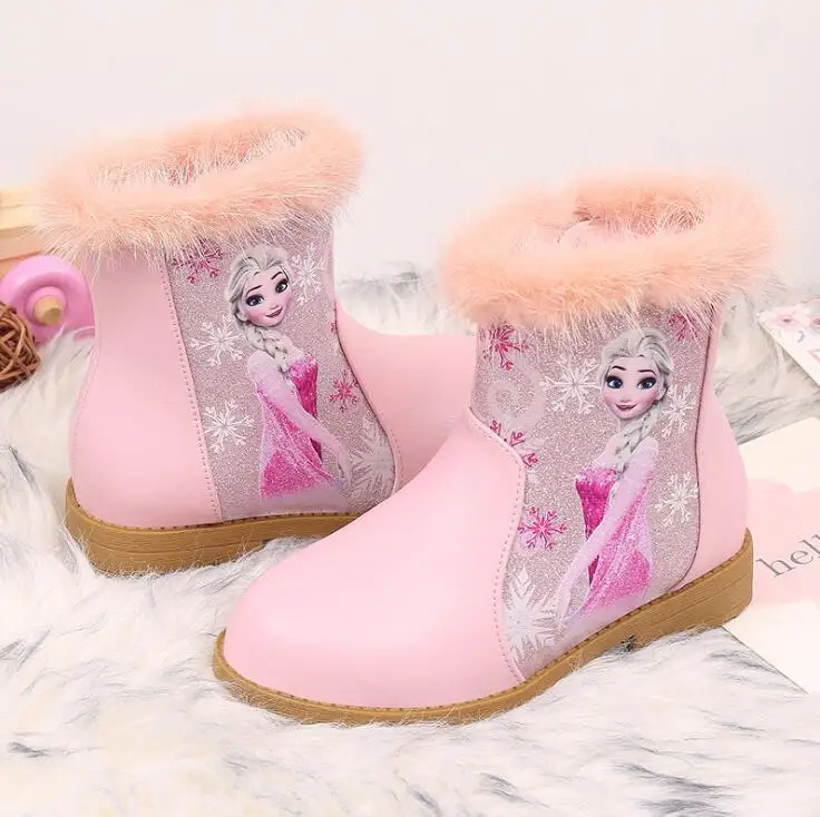

Kids Cartoon Boots Autumn Winter New Girls Princess Boots Girls Fashion Elsa Children Shoes