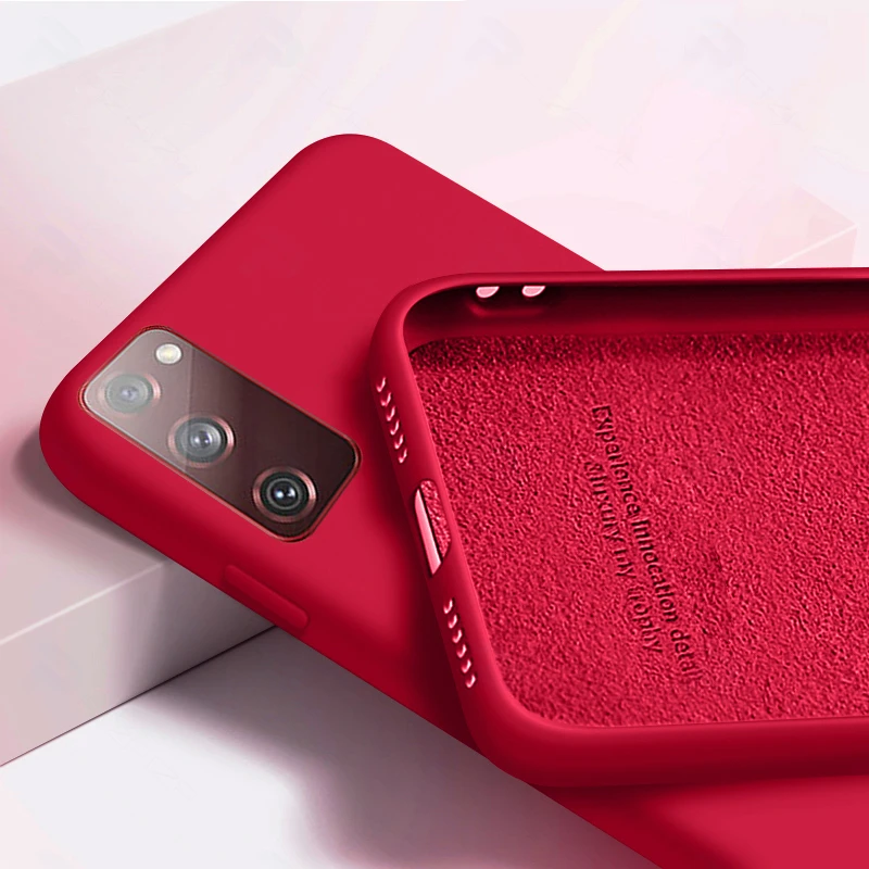 HINWEIS 20 ULTRA HINWEIS 10 LITE 8 9 S10 + S20 + S20 FE Weiche Abdeckung Flüssigsilikonhülle für Samsung Galaxy S21 S21 + S10 S10E S8_voghion.com