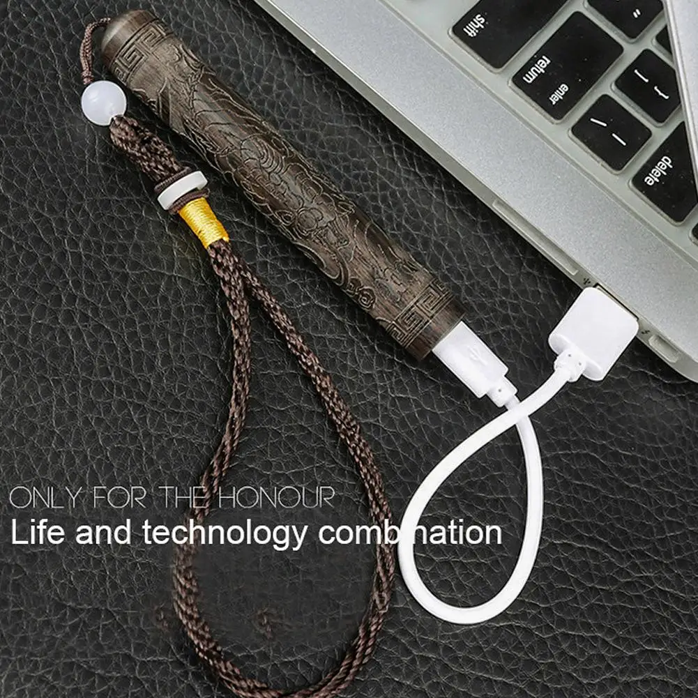 Usb зарядка Ebony Зажигалка под дерево Личность ретро индукции рот дуть ветер электронная зажигалка для кухни барбекю