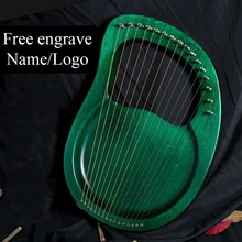 Marca de gravação personalizada com 16 cordas, chapa única de lyre harp, instrumentos musicais de design em arco com ferramentas de ajuste de captação