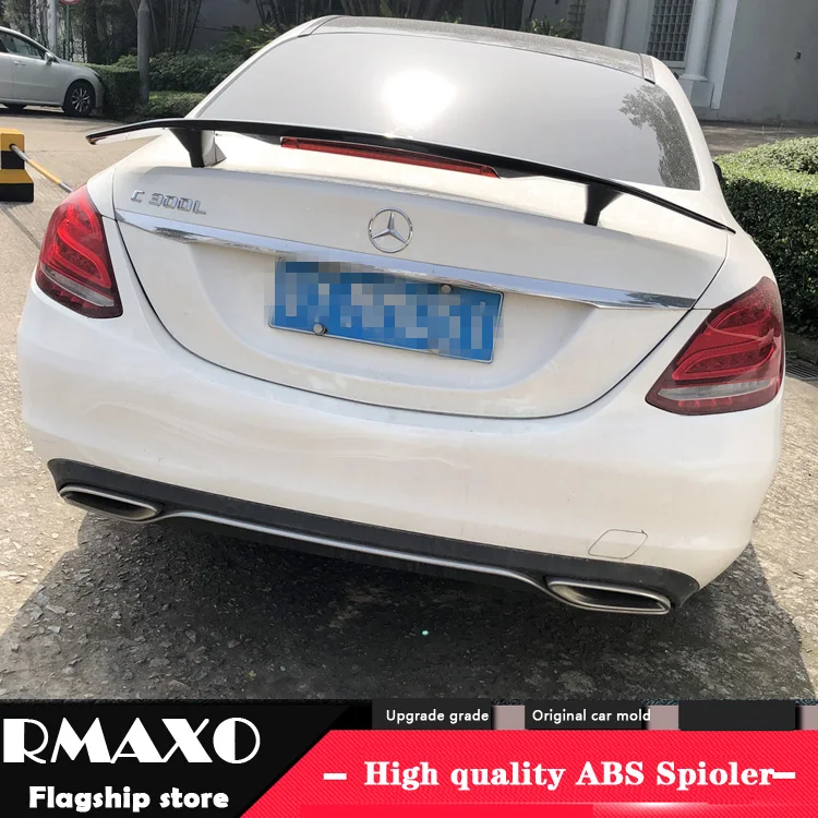 For W205 Spoiler 2006-2018 Mercedes-Benz C-CLASS TF C180 C200 C60 ABS Material Car Rear Wing Primer Color | Автомобили и