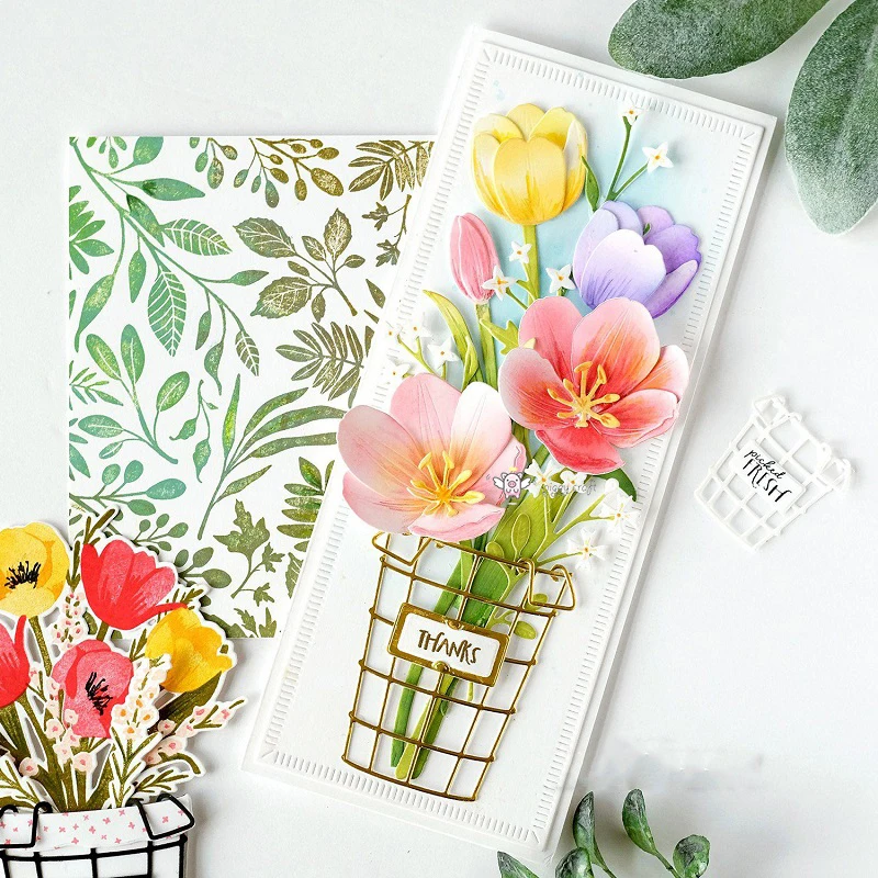 

Mmao Crafts Metal Steel Cutting Dies New Flower leaf decoration Stencil For DIY Scrapbooking Paper/photo Cards Embossing Dies