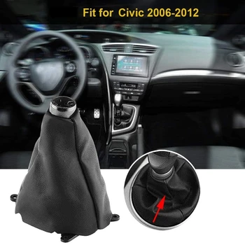 

Car Gear Shift Stick Gaiter Boot Dust Cover Replacement For Honda Civic 2006-2012 Black