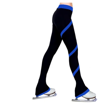 

Training Competition Stripe Kids Childrens High Elasticity Waterproof Figure Skating Pants Sports Windproof Warm Flannelette