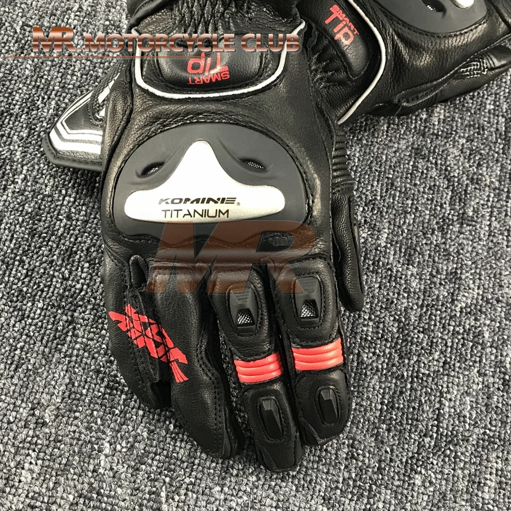 Komine GK-169 перчатки для гонок титановые мотоциклетные перчатки для мотокросса для езды из углеродного волокна Кожаные Мотоциклетные Перчатки