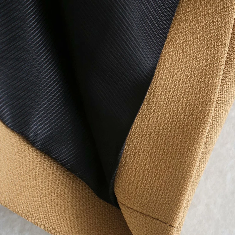 Spring Autumn Women Fashion Vintage Khaki Blazers And Jackets  Chic Button Long Suits Coats Female Office Lady Blazer Feminino