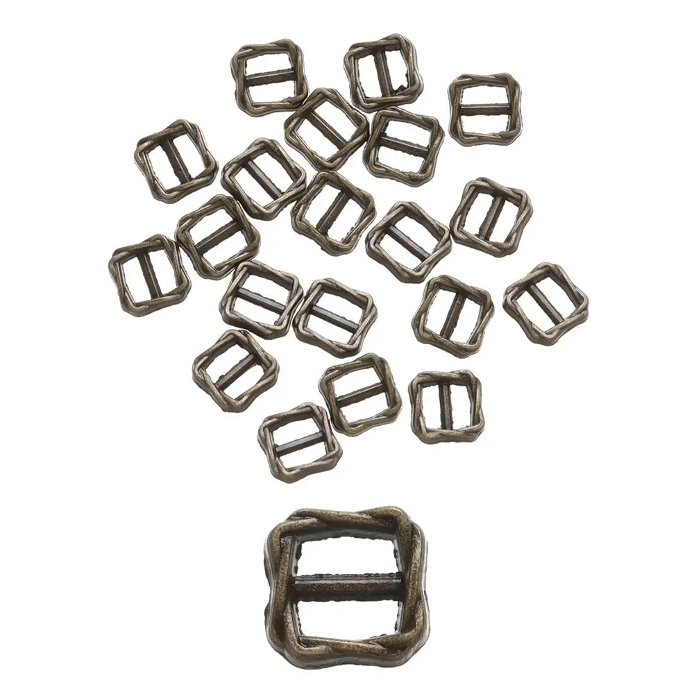 20Pcs 3.5mm Tri-glide Buckle 4 Colors Mini Ultra-small Pattern Belt Buttons DIY Dolls Buckles Girls Toys Doll Bags Accessory