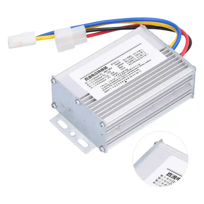 Voltage Regulator 300W 25A DC 48-96V To 12V Waterproof Efficient Output Power Supply Transformer