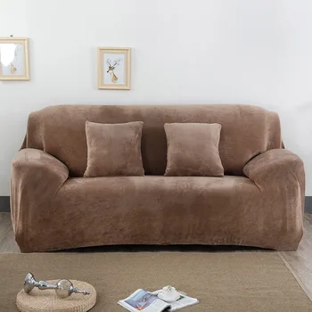 

Plush Thicken Sofa Cover for Living Room Stretch Corner Elastic Couch Covers Blankets Sectional Slipcover Decor