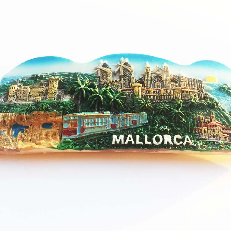 Spain Mallorca Fridge Magnets Majorca Palma Castle Cuenca Ronda Tourism  Memorial Decor Crafts Magnetic Refrigerator Sticker Gift