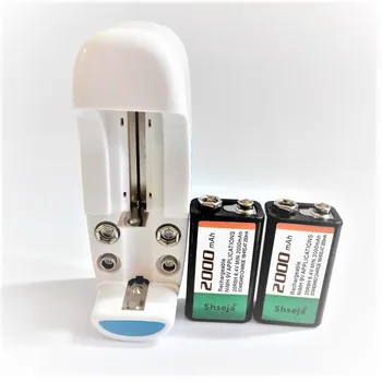 

Large-capacity 2000mAh 9Vrechargeable battery 9v Ni-MH battery +Universal 9v aa aaa cr123a battery charger