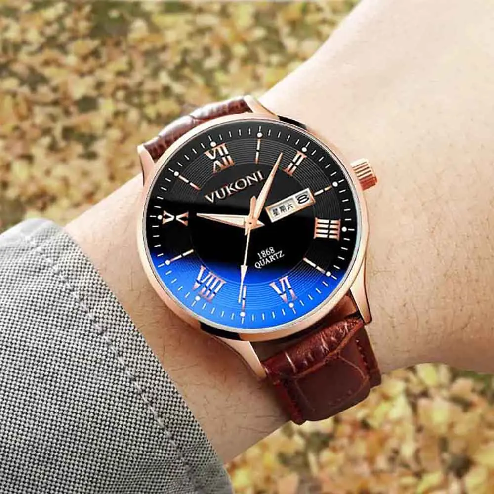 

Mature Casual Brown Watches Men Fashion Men's Wristwatch Sport Watch Quartz Business Male Clock reloj hombre relogio masculino