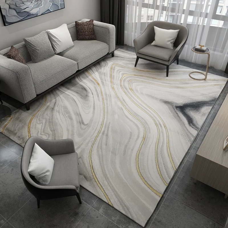 

Nordic carpet modern minimalist living room tea-floor sofa floor mat easy to manage the bedroom bedside ins light luxuryabstract