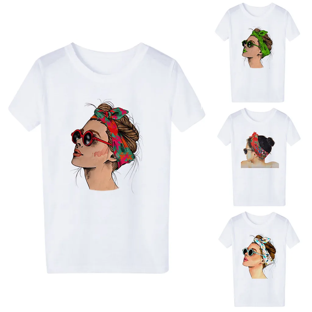 Женская футболка с коротким рукавом модная повседневная круглым вырезом | одежда
