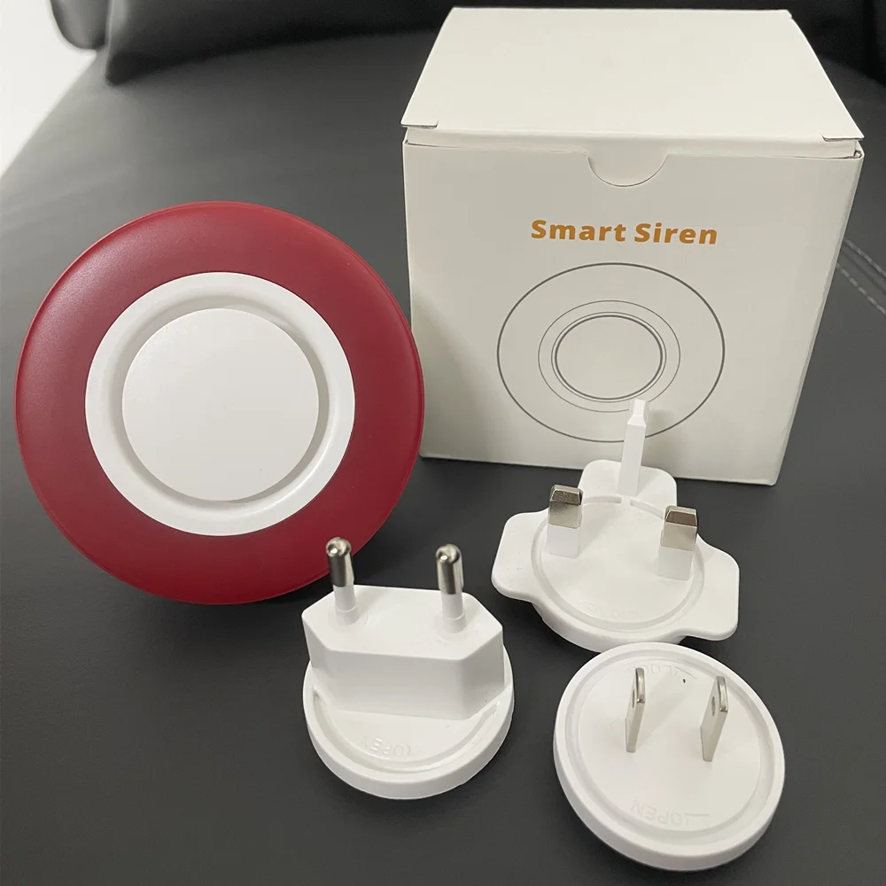 Zigbee Strobe Flash Siren Horn Alarm with 95DB Big Sounds to Threaten Thief Works with SmartThing And Conbee Home Assistant.