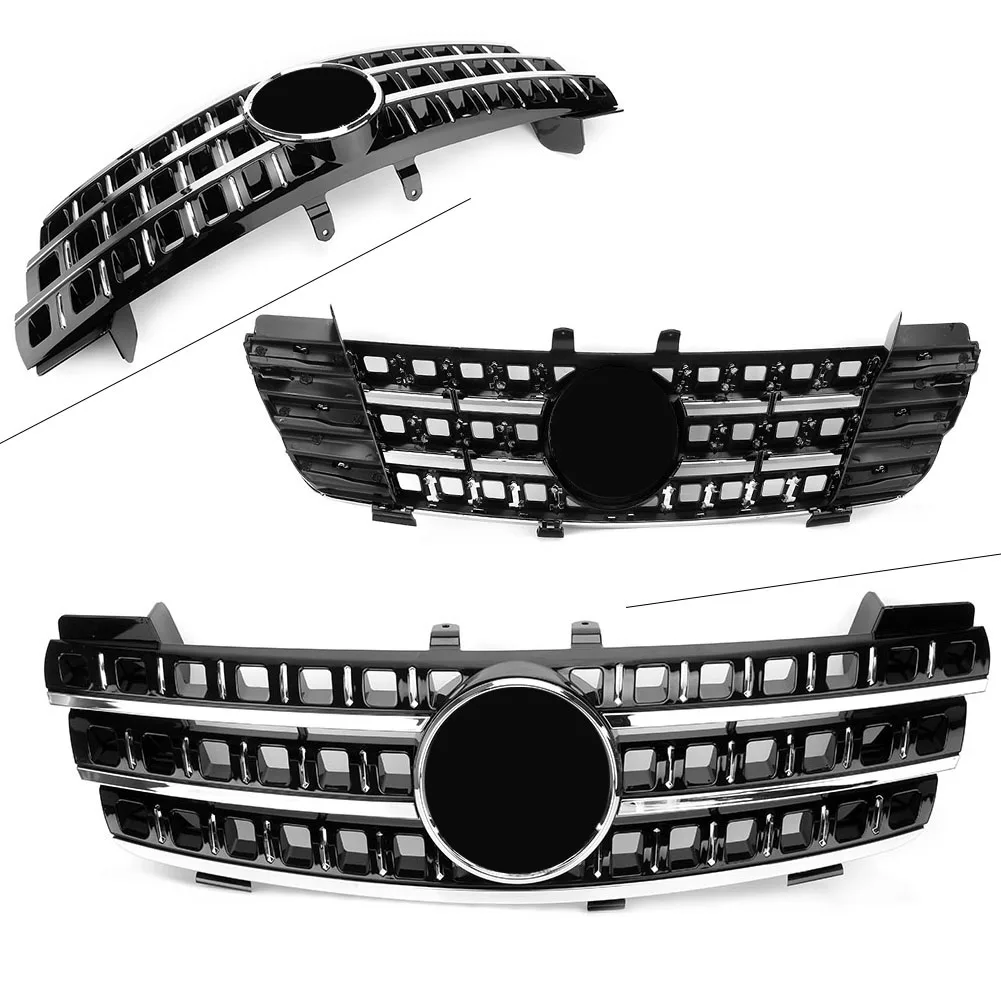Передняя решетка автомобиля 3 плавника капота для Mercedes Benz M Class W164 ML500 ML550 ML320 ML350 2005