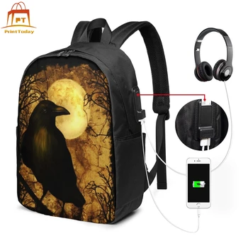 

Edgar Allan Poe Backpack Edgar Allan Poe Backpacks Trending Print Bag Multi Pocket Men - Women Travel Bags