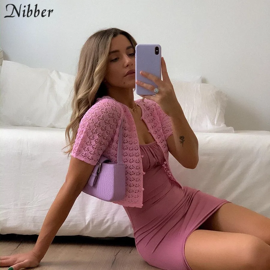 Nibber elegant red black lace up bodycon mini dress for womens 2020 summer fashion ladies beach casual vacation Harajuku dress