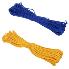 ABZB-100Ft 7 нитей 550 выживания парашютный шнур тип шнура Iii-1Pcs желтый и 1 шт синий(всего 2 шт
